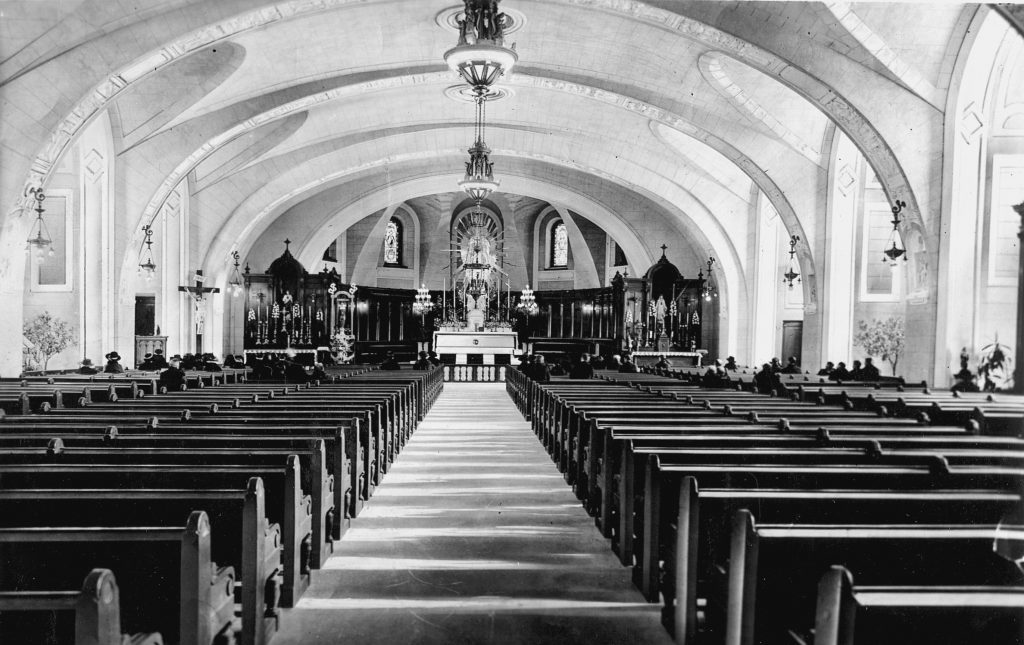 1920 - Interior Decoration of the Crypt Church.