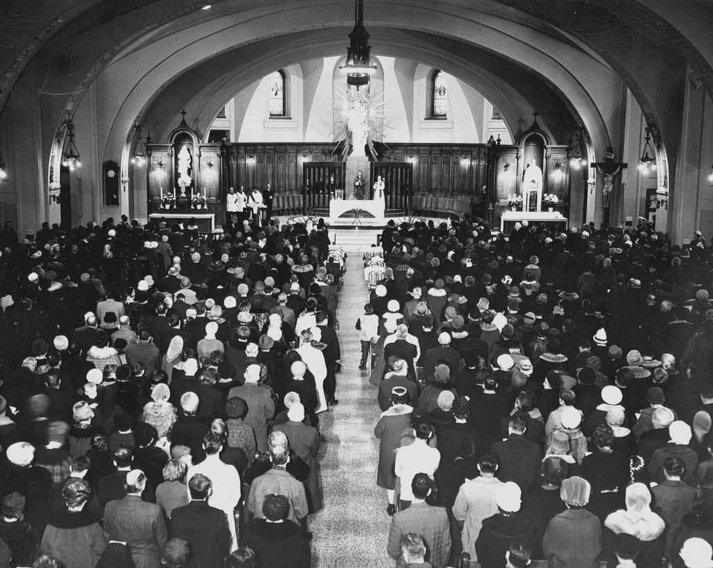 1969 - The Crypt Church's sanctuary is now reinstated, following Vatican II.