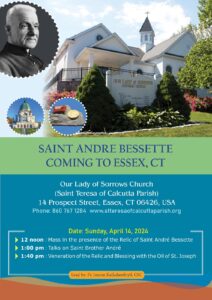Saint André Bessette coming to Essex, CT